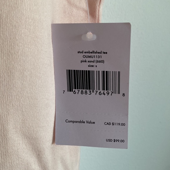 Kate Spade pink sand stud embellished tee Tshirt shirt NWT - Picture 5 of 13